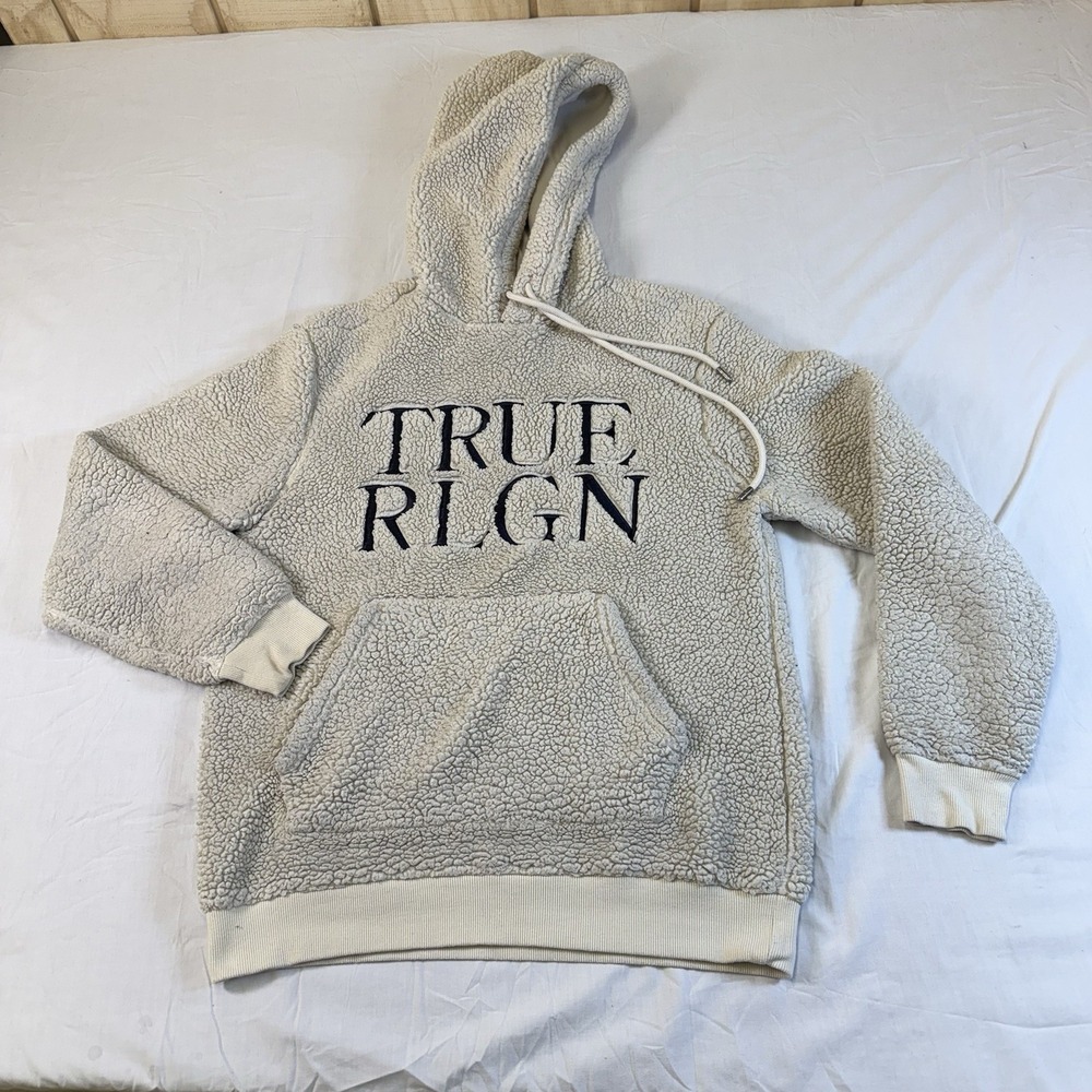 True Religion Men's Bircha Pullover Hoodie Small To Med. Y2K, New Era Punk Style